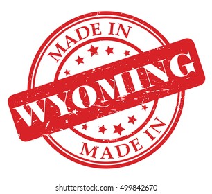 Made in Wyoming vector illustration on white background