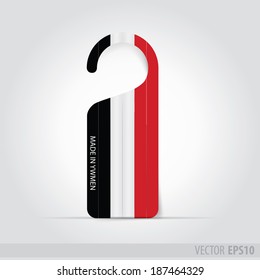 Made in Yemen  tag for door