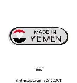 Hergestellt in Jemen, Vektorgrafik.