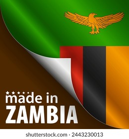Made in Zambia graphic and label. Element of impact for the use you want to make of it.
