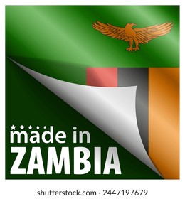 Made in Zambia graphic and label. Element of impact for the use you want to make of it.