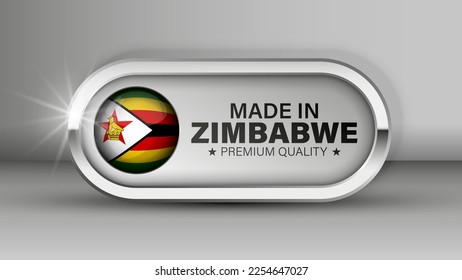 Made in Zimbabwe graphic and label. Element of impact for the use you want to make of it.