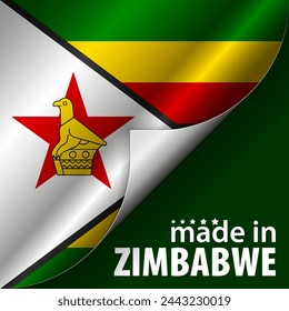 Made in Zimbabwe graphic and label. Element of impact for the use you want to make of it.