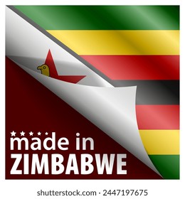 Made in Zimbabwe graphic and label. Element of impact for the use you want to make of it.