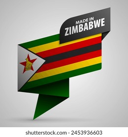 Made in Zimbabwe graphic and label. Element of impact for the use you want to make of it.