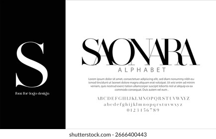 made_saonara vector alphabet font for logo design