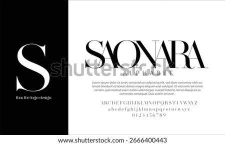 made_saonara vector alphabet font for logo design