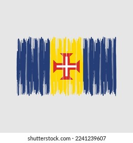 Madeira Flag Brush Vector Design