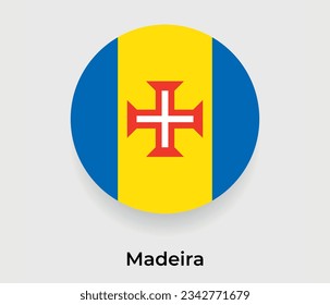 Madeira flag bubble circle round shape icon vector illustration