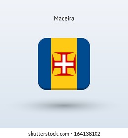 Madeira flag icon. Vector illustration.