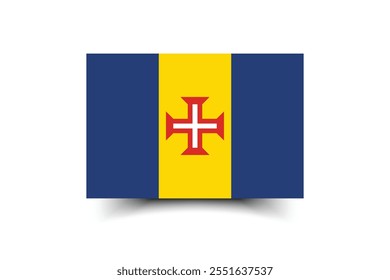 Madeira flag official colors and proportion digital vector illustration