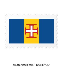 Madeira flag on white background vector image