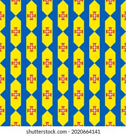 madeira flag, seamless pattern. vector illustration