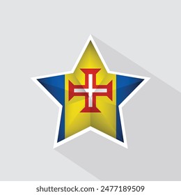 Madeira Flag Star Shape Icon