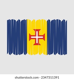 Madeira Flag Vector with transparent background