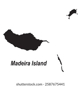 madeira island map vector illustration design