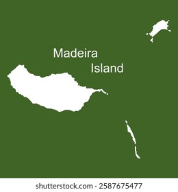 madeira island map vector illustration design