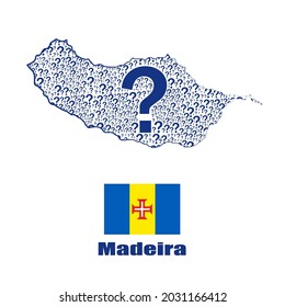 Madeira map flag made from question mark.