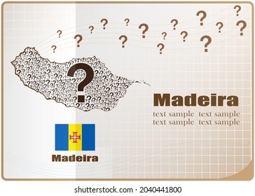 Madeira map flag made from question mark.