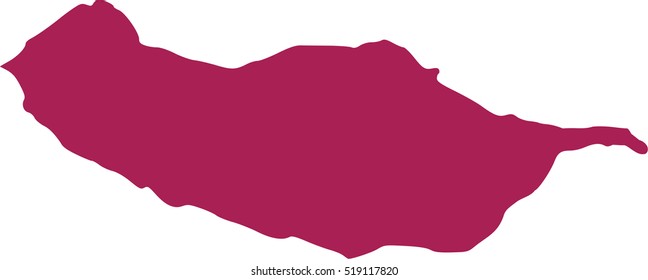 Madeira map silhouette