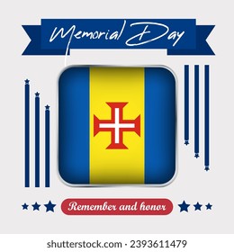 Madeira Memorial Day Vector Illustration