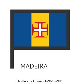 
Madeira's country flag symbol on a white background