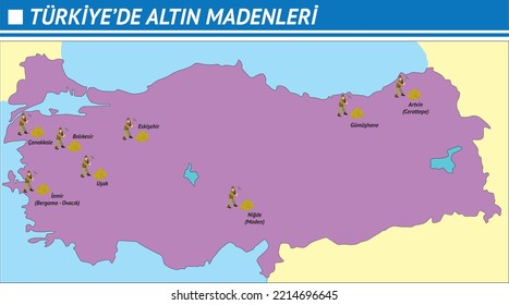 Türkiye Altın Madenleri Harita, Coğrafya Haritaları, Madenler, Altın Madenleri, Demir, Bakır Yatakları, Boksit, Bor, Alüminyum, Altın, Mermer, Krom, Kükürt, Nikel, Coğrafya Haritaları