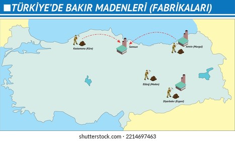 Türkiye Bakır Madenleri Harita, Coğrafya Haritaları, Madenler, Bakır Madenleri, Demir, Bakır Yatakları, Boksit, Bor, Alüminyum, Altın, Mermer, Krom, Kükürt, Nikel, Coğrafya Haritaları