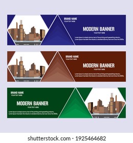 Madera web banner template vector 