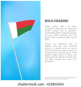 Madgascar flag Brochure - Vector Flyer Cover Page Design