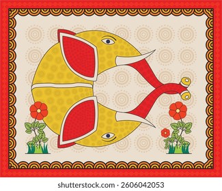 Madhubani Art Decor: Bring the Elephant's Strength Home. Madhubani art, Mithila painting, Indian folk art, Madhubani elephant.