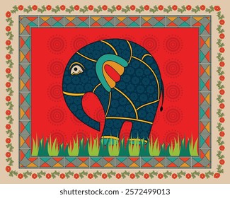 Madhubani Art Decor: Bring the Jungle Home with Elephant Art. Mithila painting, Indian folk art, Madhubani elephant, Madhubani wall art.