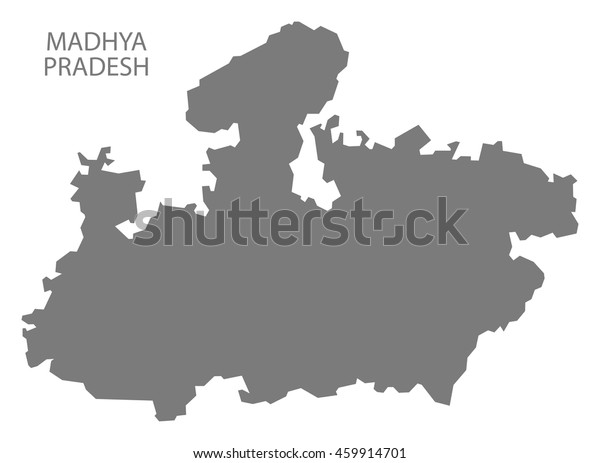 Madhya Pradesh India Map Grey Stock Vector (Royalty Free) 459914701