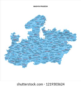 MADHYA PRADESH map graphic