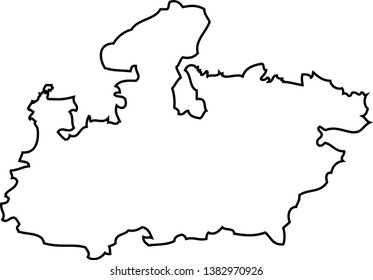 Mp Blank Map Pdf Madhya Pradesh Map India Region India Stock Vector (Royalty Free)  1382970926 | Shutterstock