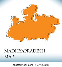 Madhyapradesh Map Vector Illustration Stock Vector (Royalty Free ...