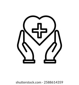 Madical support icon Flat illustration sign