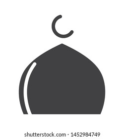Madina icon with simple thin line style use for islamic event, web, print or pictogram assets. ilustration of hajj, umrah, ramadan kareem, ied mubarak - line vector.
