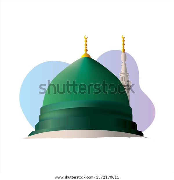 Madinamasjid Nabawi Vector Draw Madina Tun Stock Vector (Royalty Free ...