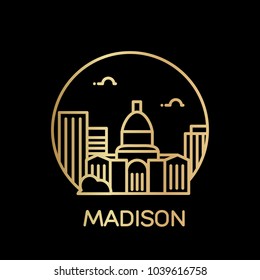 Madison City icon. Vector illustration