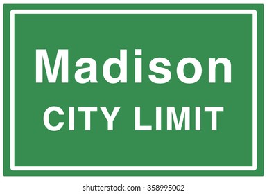 Madison City Limit Sign
