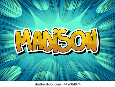 Madison - Comic book style word