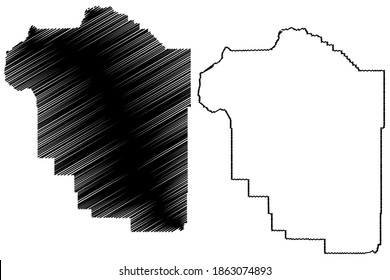 Madison County, Montana (U.S. county, United States of America, USA, U.S., US) map vector illustration, scribble sketch Madison map