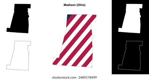 Condado de Madison (Ohio) conjunto de mapas esquemáticos