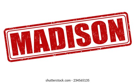 Madison grunge rubber stamp on white background, vector illustration