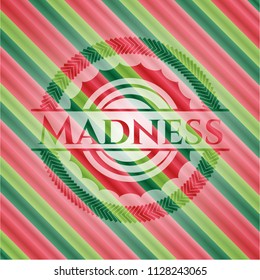 Madness christmas badge background.