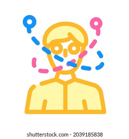 madness guy color icon vector. madness guy sign. isolated symbol illustration