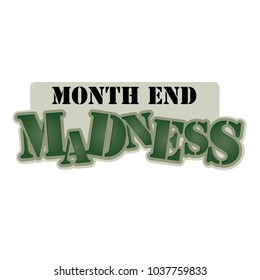 Madness Month-End Headline Graphic Vector