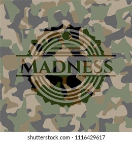 Madness on camouflaged texture