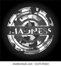 Madness on grey camo pattern
